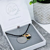 Mensd disc necklace in gift box