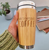 Personalised bamboo coffee mug