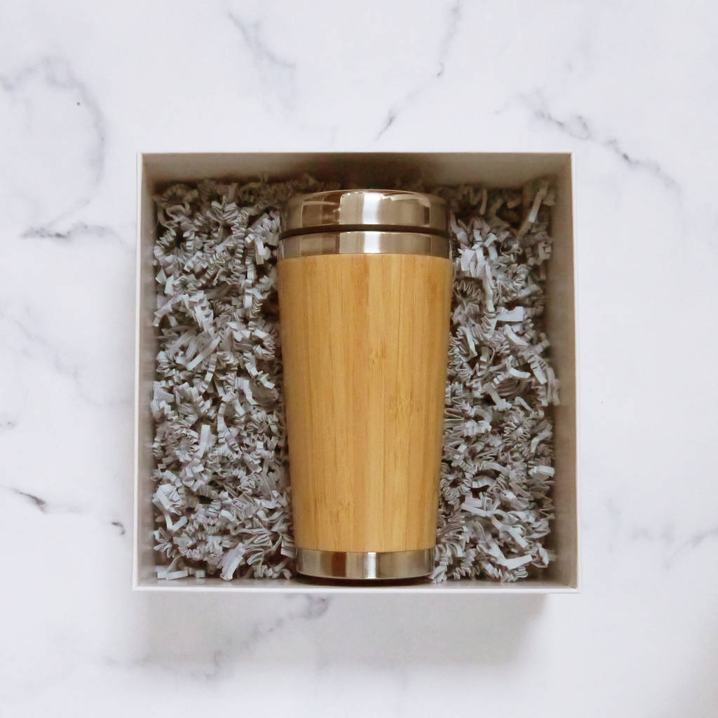 bamboo travel mug in gift box